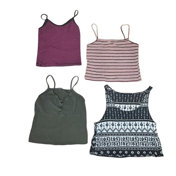 LOT of 4 BRANDY MELVILLE JOHN GALT Cropped Tank Tops One Size - Picture 1 of 12
